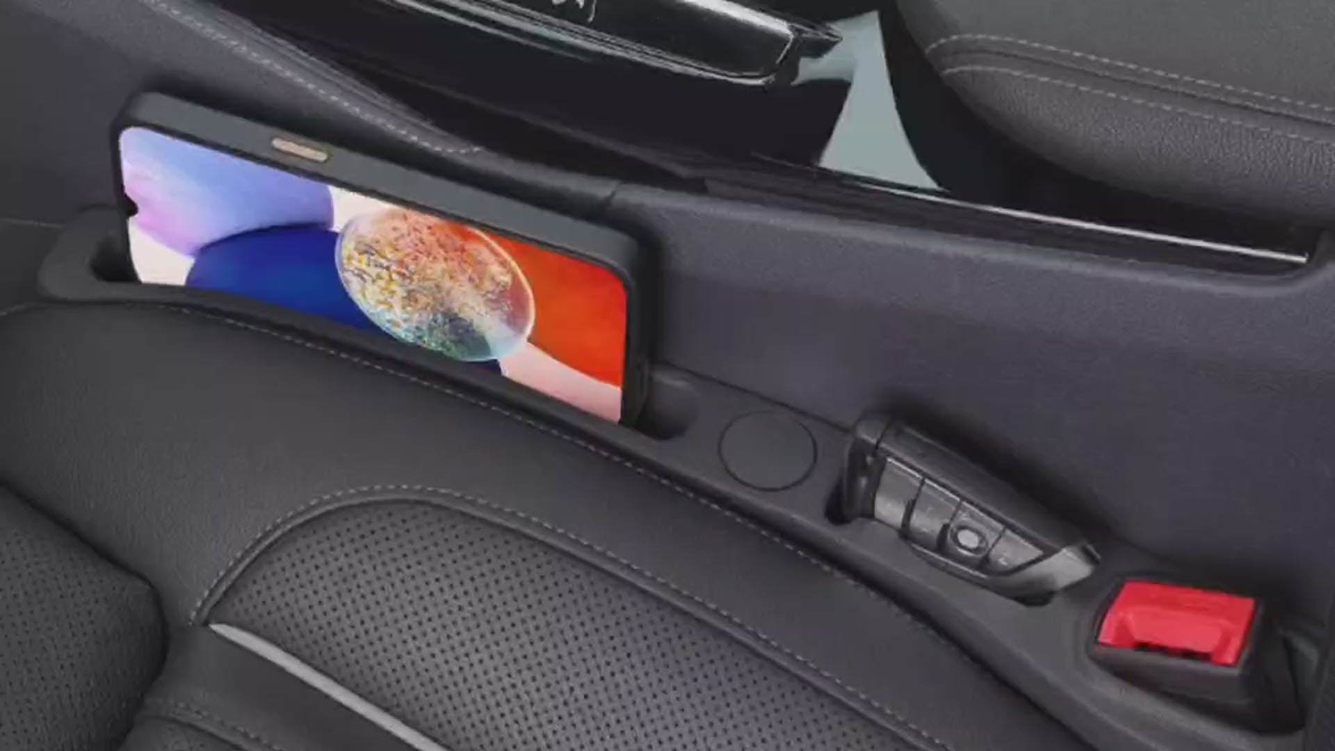 WATNTOW Car Gap Filler, 2 Pack Upgrade PU Leather Car Seat Gap Filler Between Seat and Center Console, Versatile Organizer Car Accessories Fit Most Vehicles